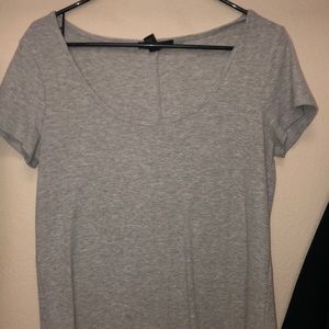 ribbed scoop neck shirt